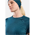 Women's Odlo ESSENTIAL 365 crew-neck short-sleeve T-shirt, green