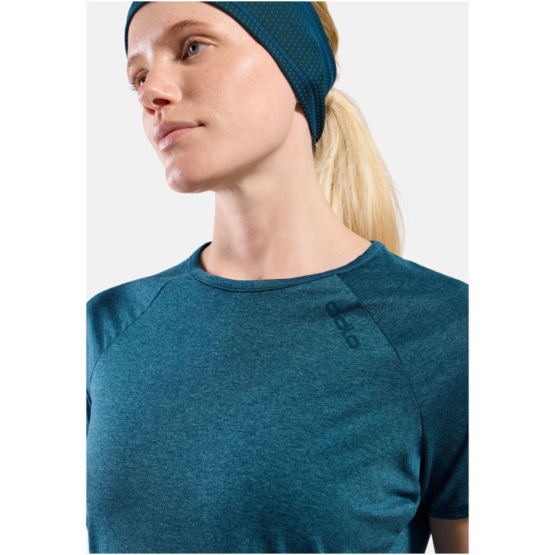 Women's Odlo ESSENTIAL 365 crew-neck short-sleeve T-shirt, green