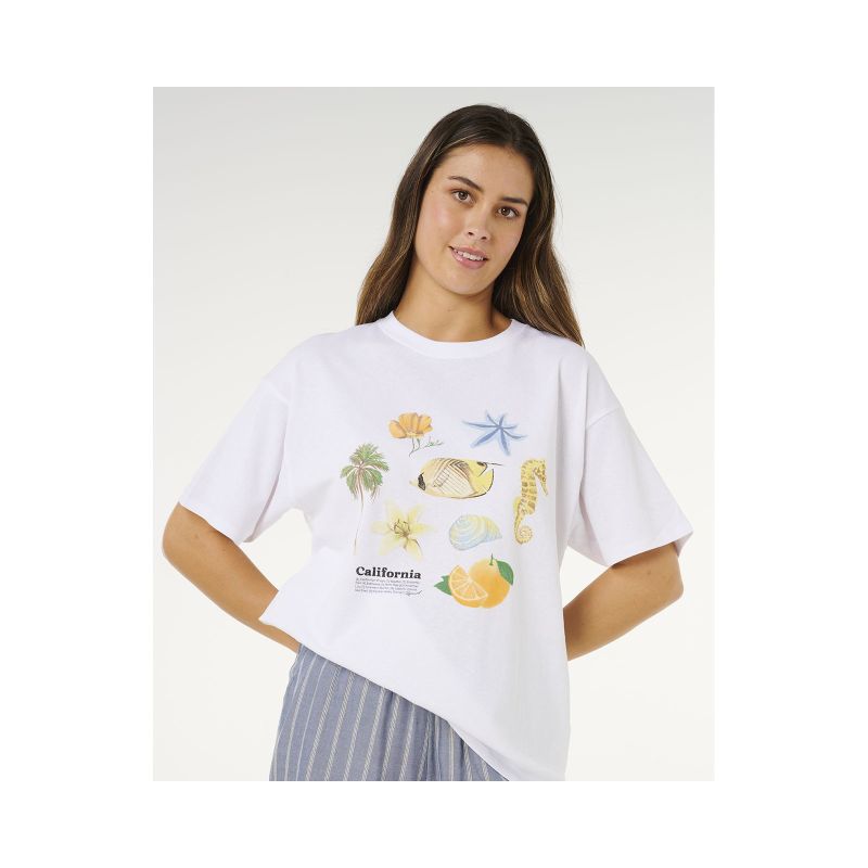 RIP CURL Women's Poolside Heritage Tee White