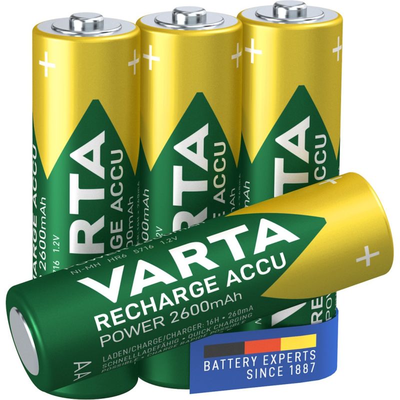 VARTA Ready2Use 5716101404 AA rechargeable battery pack (2600mAh ; Ni-MH) Baterie, akumulatorki i ładowarki/Akumulatorki Your Sports Performance
