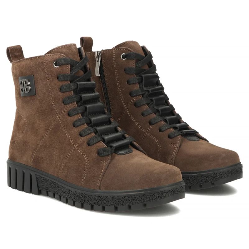 Women's brown suede leather ankle boots Filippo DBT7273