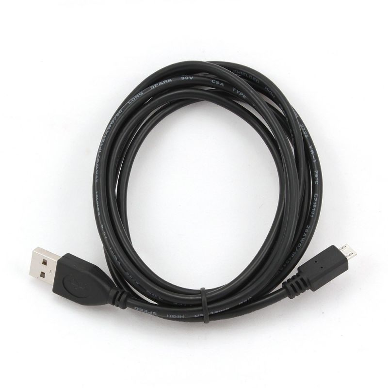 GEMBIRD CCP-MUSB2-AMBM-6 cable (USB M - Micro USB M; 1.8m; black) Kable i adaptery/Kable USB Your Sports Performance