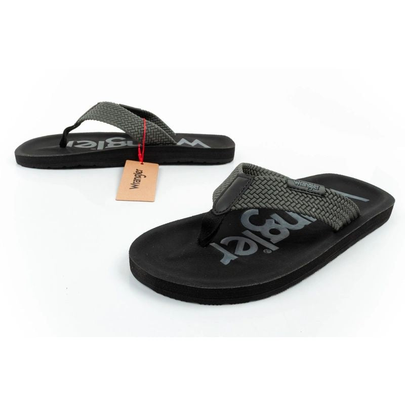 Wrangler men's Zane Flipflop shoes, gray flip-flops Wrangler