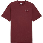 Puma Ess Elevated Relaxed Wash Tee Burgundy 688048 96 In preparation Your Sports Performance