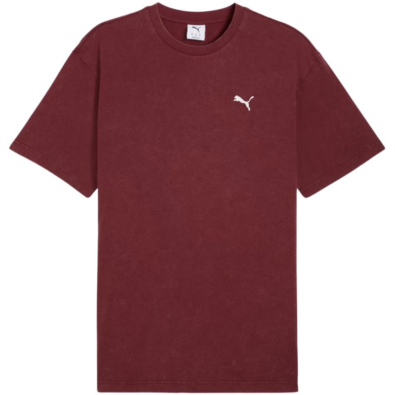 Puma Ess Elevated Relaxed Wash Tee Burgundy 688048 96 In preparation Your Sports Performance