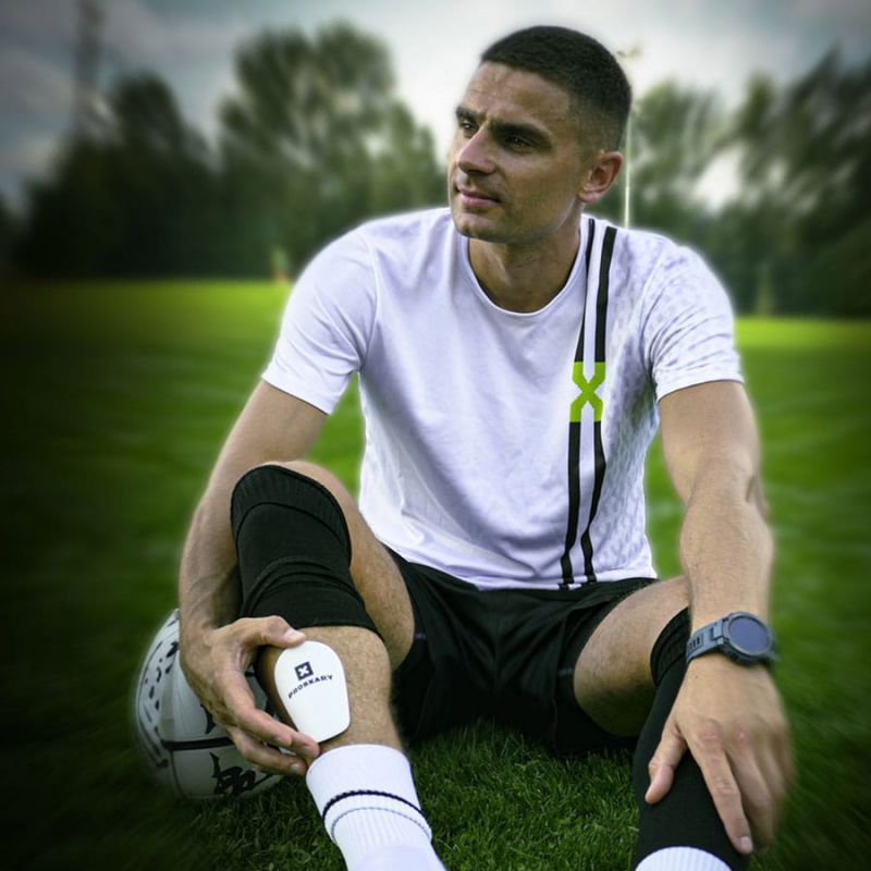 Proskary Mini white soccer shin guards Proskary