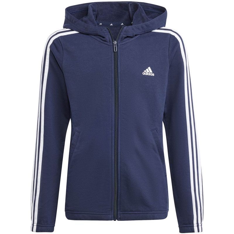 adidas Essentials 3-Stripes Full-Zip Hoodie Jr IB1667 Clothing/Training Adidas