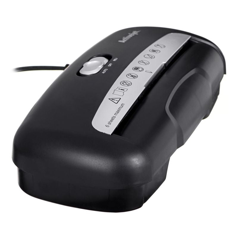 Activejet ASH-0601S shredder, P-2, 10 l, 6 mm strip, 6 sheets, black.