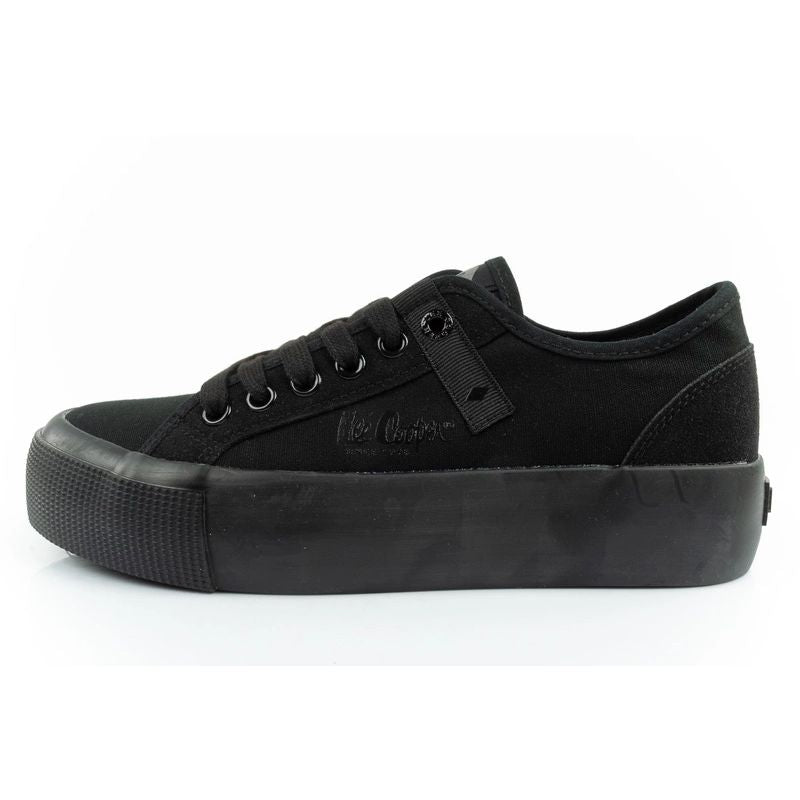 Lee Cooper women's sports shoes fabric platform sneakers black In preparation Your Sports Performance