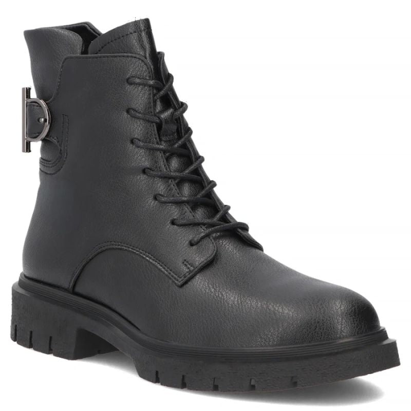 Women's leather ankle boots, black Filippo DBT8018