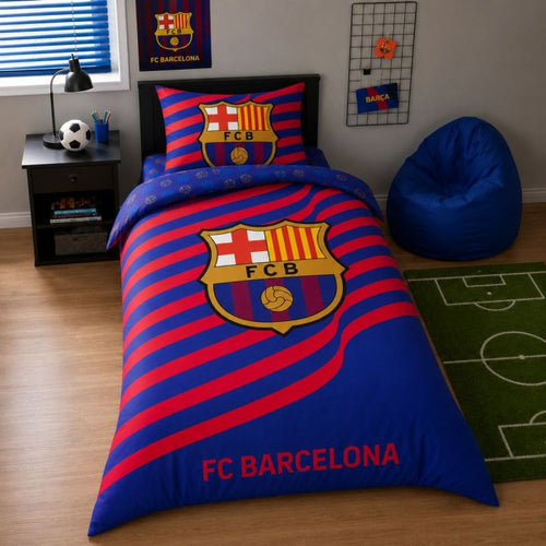 FC Barcelona cotton bedding set 140x200 + 70x90 cm FCB-4522BL