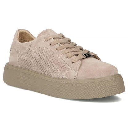 Women's leather shoes, sneakers, beige, Filippo DP7502/26 Filippo