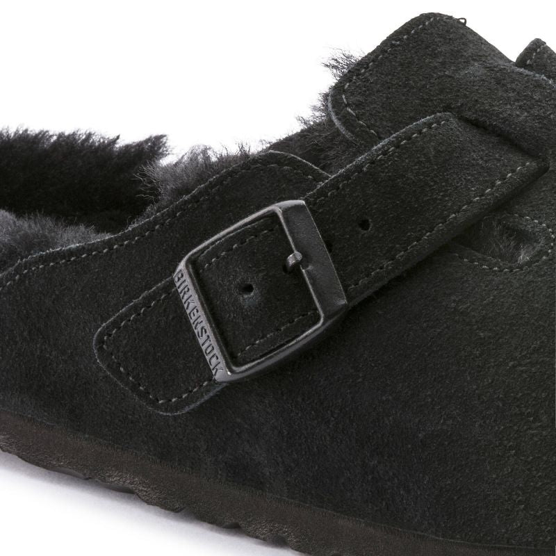 Birkenstock Boston Shearling Black Women's Wool Insulated Clogs Regular Wide (0259881) In preparation Your Sports Performance