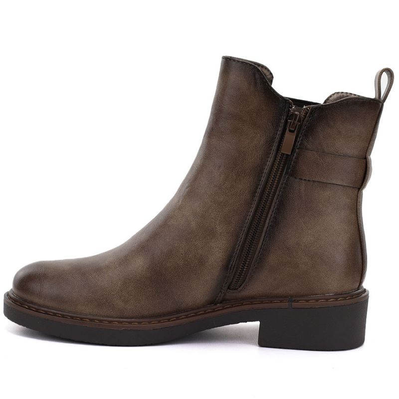 Women's ankle boots, insulated, brown, M.Daszyński SA252-7