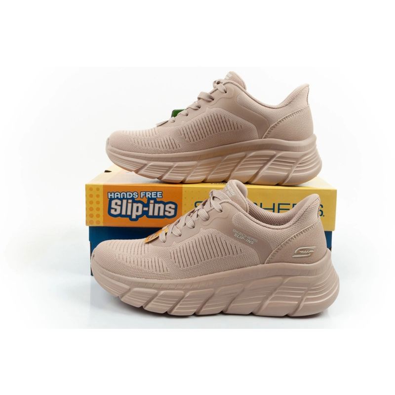Skechers women's sports shoes Bobs B Flex SLIP-INS beige comfortable Skechers