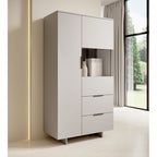 ALMA display cabinet 90x41.5xH170 cashmere Bufety i witryny/Bufety i witryny na drewnianej podstawie Your Sports Performance