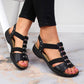 Black leather Roman sandals Rieker W 64580 Footwear/Outdoor Your Sports Performance
