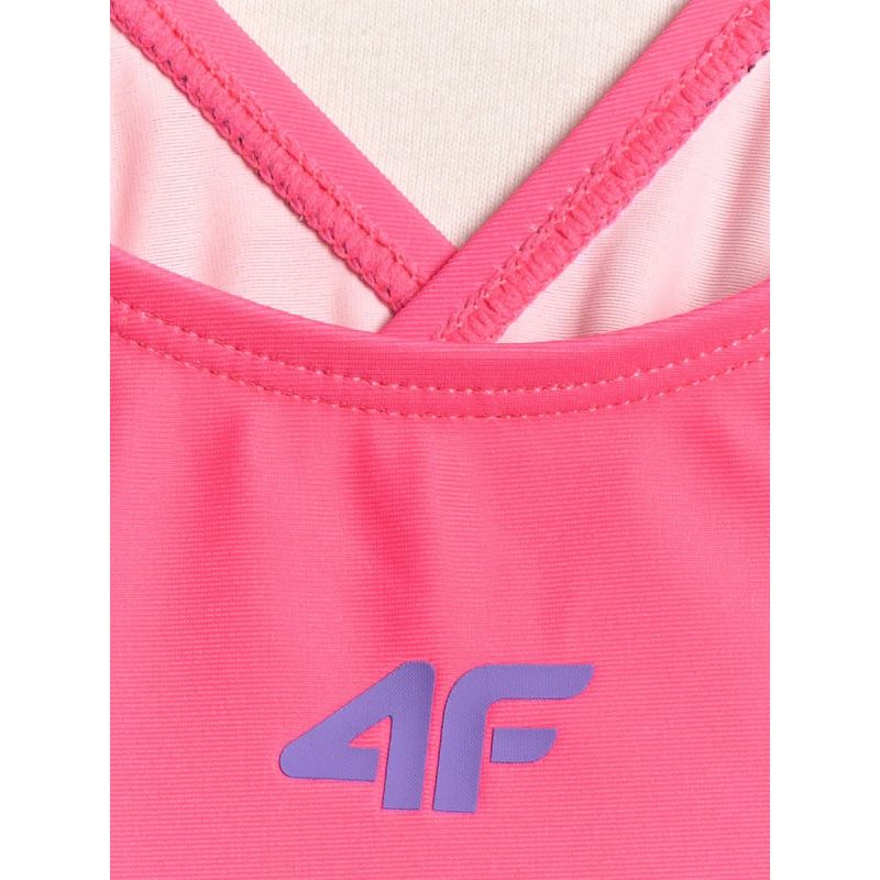 Girls' one-piece swimsuit 4F 4FJRSS26USWSF167-90A