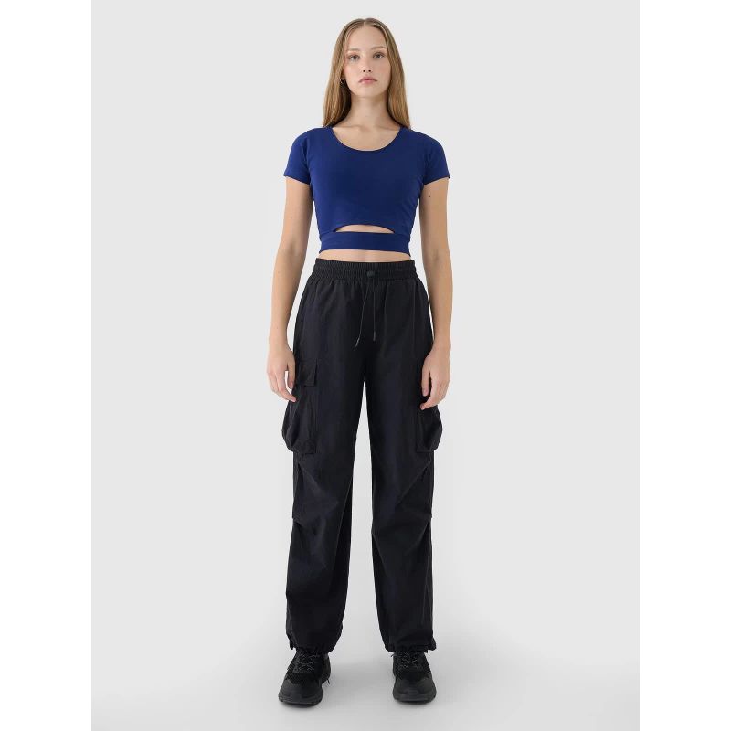 Women's crop top plain t-shirt 4F 4FRSS25TTSHF2695-31S *Kategoria tymczasowa Your Sports Performance