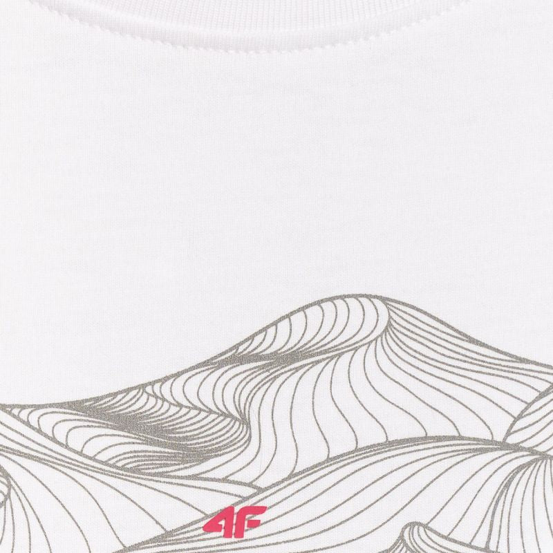 Women's T-shirt 4F F2785 white 4FWSS26TTSHF2785 10S