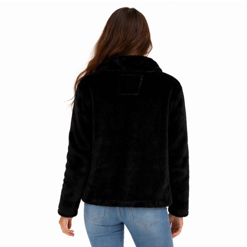 Geographical Norway TOFURE BLACK DB LADY 0124 Women's Fleece Jacket (WZ8142F/GN-BLACK)