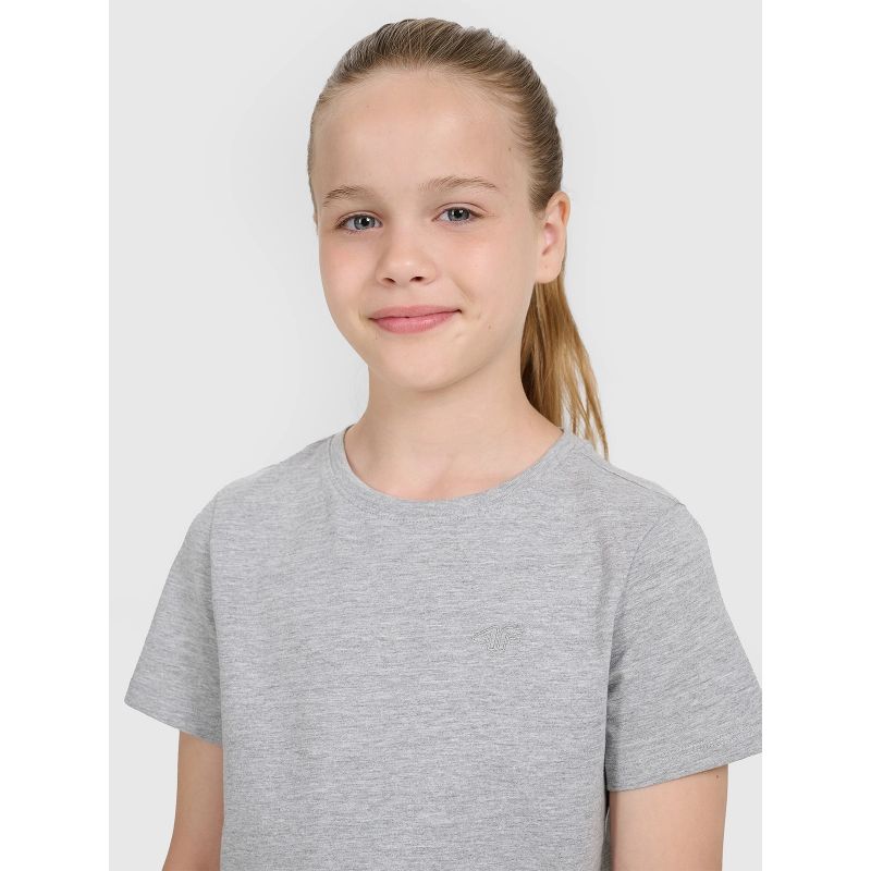 Girls' plain T-shirt 4F 4FJWMM00TTSHF2332-25M *Kategoria tymczasowa Your Sports Performance