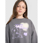 Oversized sweatshirt without a hood for girls 4F 4FJRAW25TSWSF2438-22S 4f