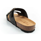 Bio Bio men's slippers, profiled flip-flops, natural leather, black Your Sports Performance
