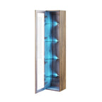 VIGO glass display cabinet '180' 180/40/30 oak wotan Bufety i witryny/Bufety i witryny na drewnianej podstawie Your Sports Performance