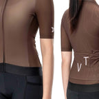 Rockbros 15110007003 TVI Women's Short Sleeve Cycling Jersey S - Brown