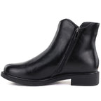 Women’s insulated black leather ankle boots Potocki JE19485ac