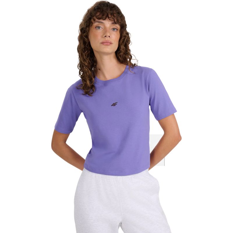 Women's T-shirt 4F F2971 purple 4FWAW25TTSHF2971 51S In preparation Your Sports Performance