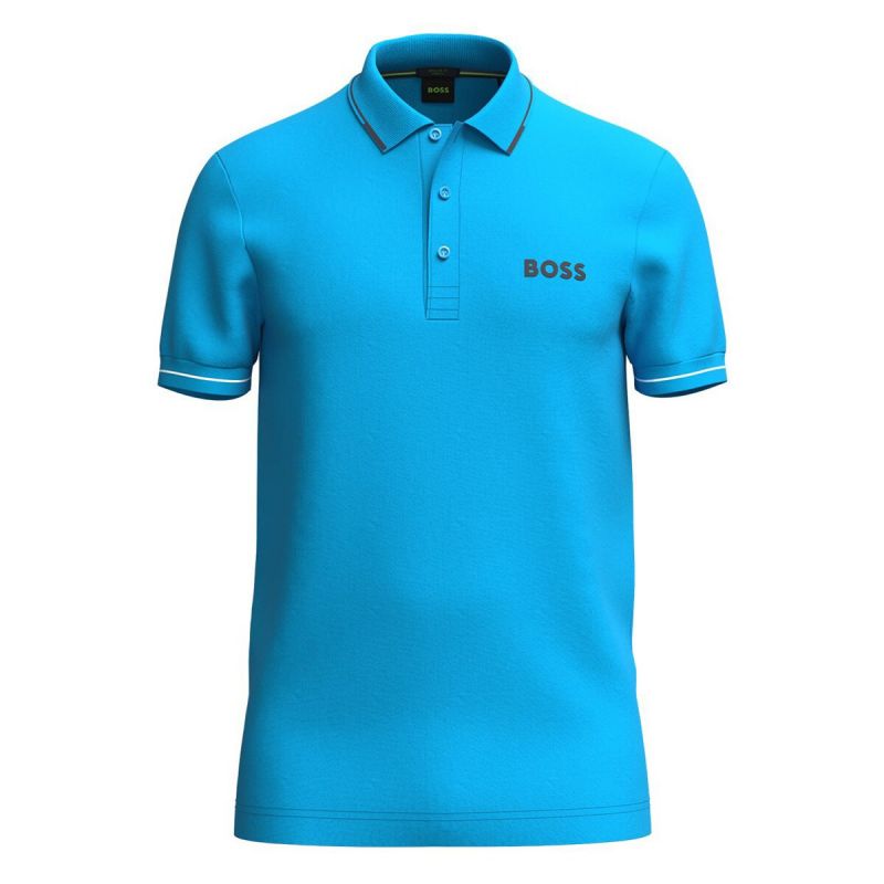BOSS Paul Pro Men's Turquoise/Aqua Slim Fit Polo Shirt (50506203-442) Boss
