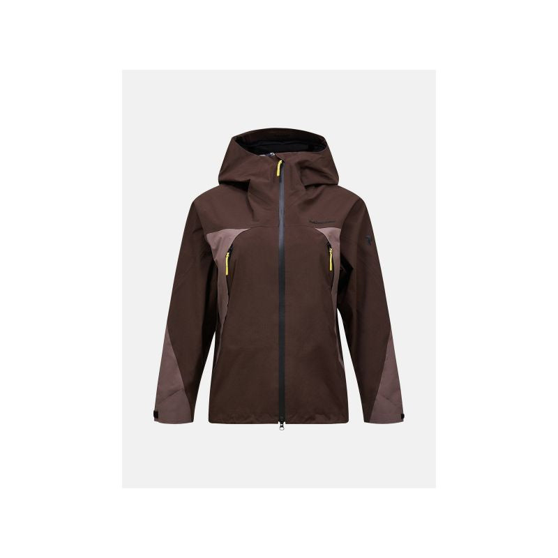 Women's PEAK PERFORMANCE W Ridge Hipe Ace 3L Shell Jacket Brown