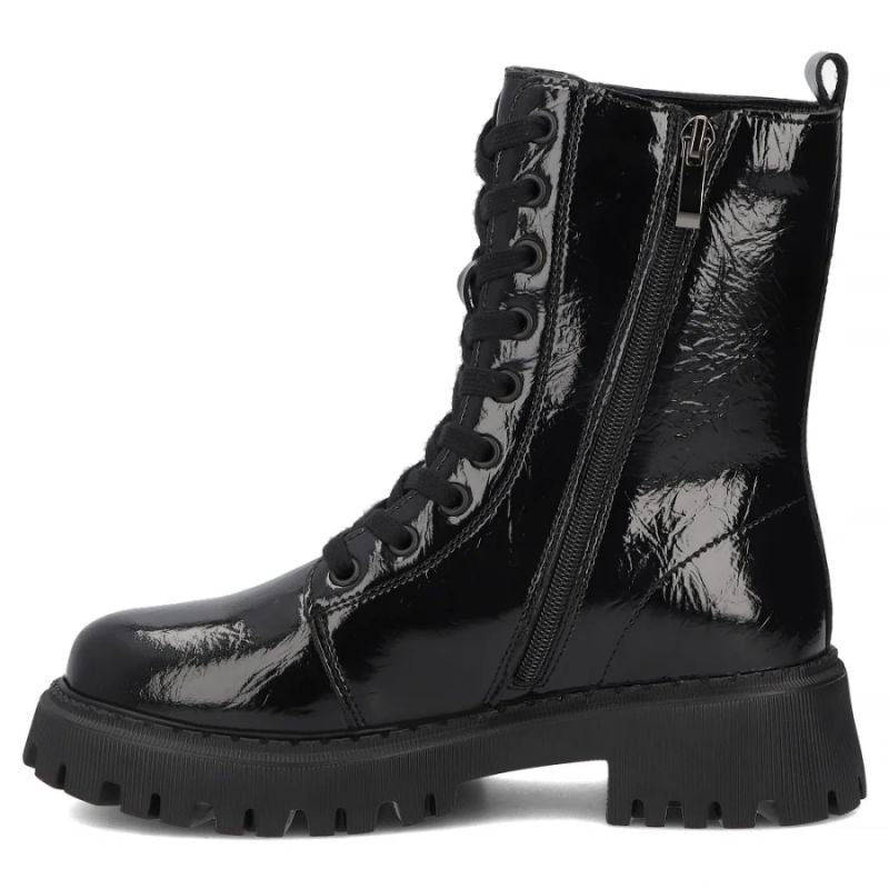Women's patent leather ankle boots, black Filippo DBT8288