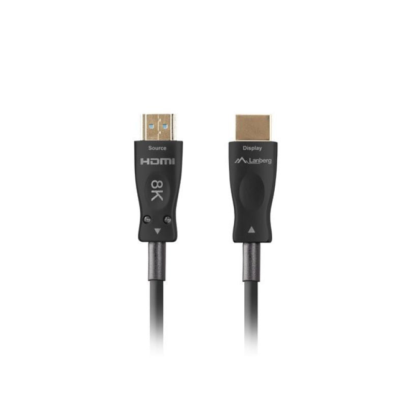 LANBERG HDMI CABLE M/M V2.1 40M 8K OPTICAL AOC CA-HDMI-30FB-0400-BK Kable i adaptery/Kable HDMI Your Sports Performance