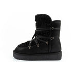 D.Franklin women's winter snow boots, fashionable fur lining, black high D.Franklin