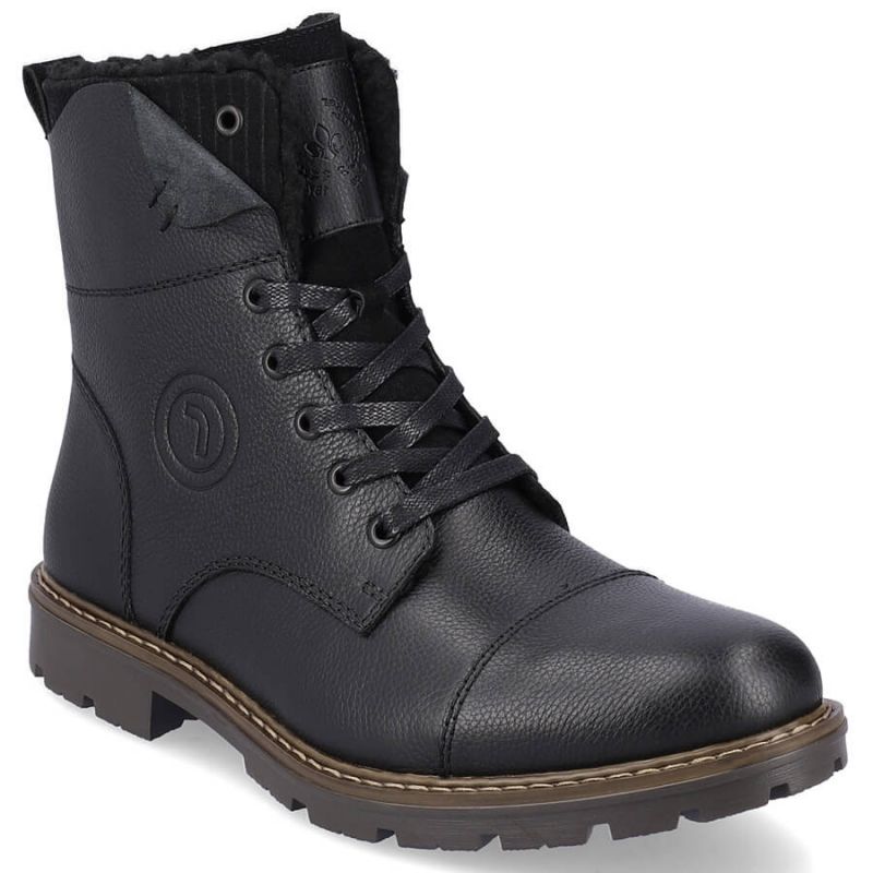 Leather boots insulated with wool Rieker M RKR296A black Footwear/Outdoor/Rieker Your Sports Performance