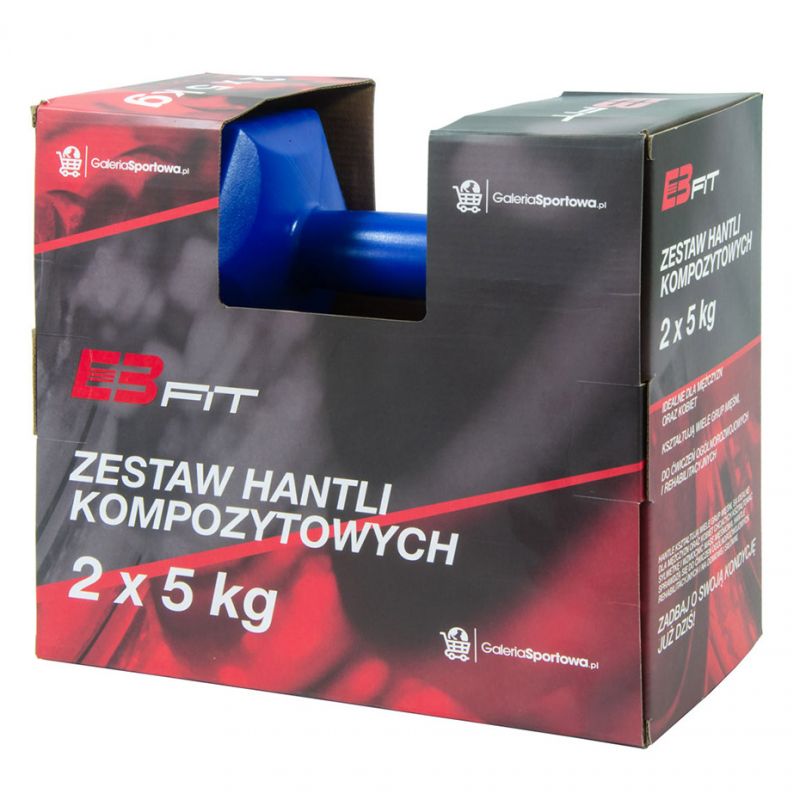 EB FIT composite dumbbell set 2x5kg navy blue 1027050 Accessories/Training equipment Your Sports Performance