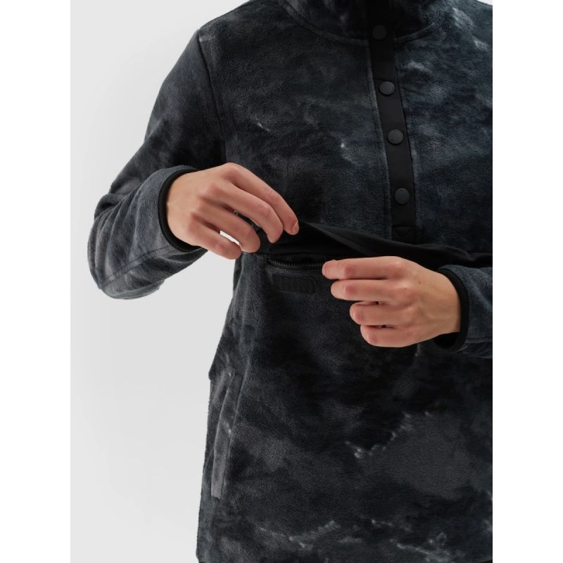 Women's oversize stand-up collar fleece 4F 4FWAW24TFLEF298-90A 4f