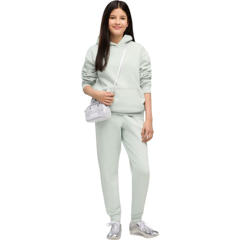 Puma ESS Centered Cat Logo Relaxed Hoodie for Kids, Mint, 692973 29