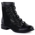Women's mesh ankle boots with flowers, black, Jezzi 130 To be categorized Your Sports Performance
