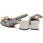 Women's textile heeled sandals Artiker 58C0372 Artiker