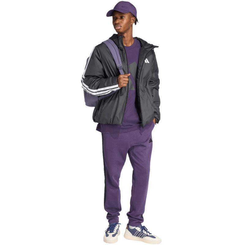 Men's adidas Essentials 3-Stripes Fleece Pants Purple JX0750 In preparation Adidas