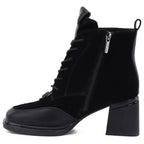 Women’s black suede leather ankle boots Artiker 59C0116
