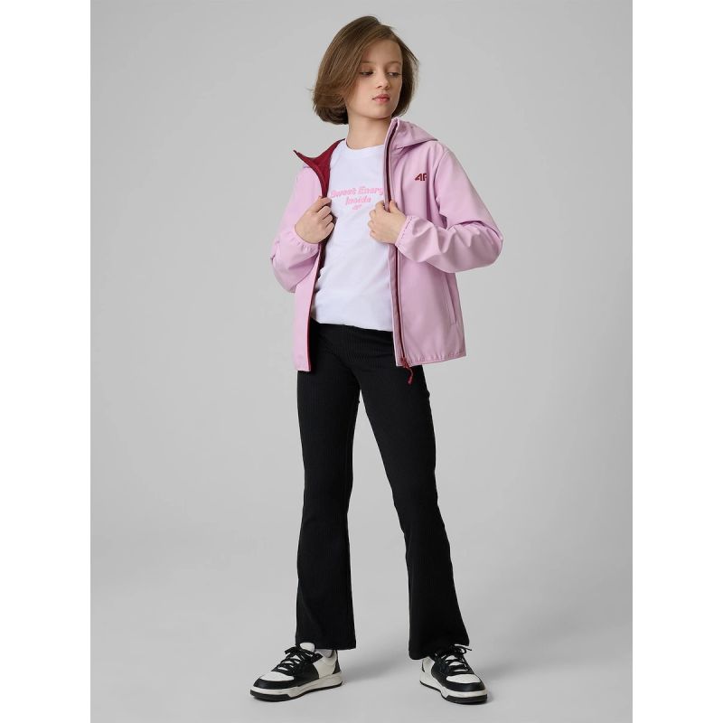 Girls' softshell jacket, windproof membrane 5000, 4F 4FJWSS26TSOFF478-47S 4f