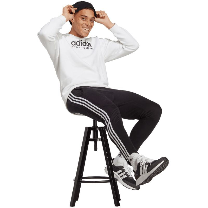 adidas Essentials Single Jersey Tapered Open Hem 3-Stripes M IC0044 Clothing/Training Adidas