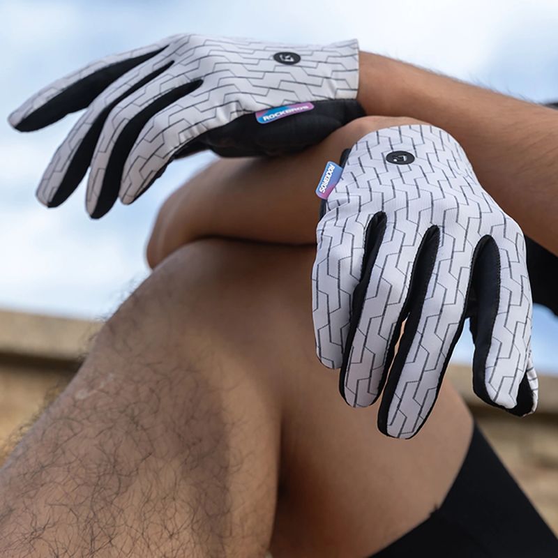 Rockbros sports gloves full spring-summer size L - white and black Rockbros