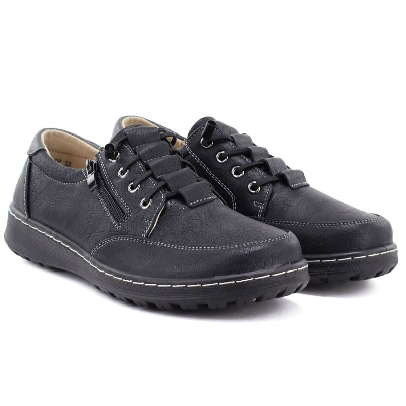 Women's comfortable black shoes Vinceza 87724