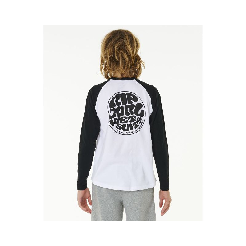 RIP CURL Wettie Icon Ls Tee -Boy White